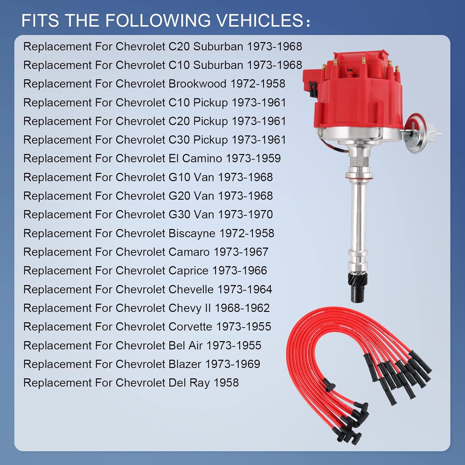 GOAT Engines SBC HEI Distributor & Spark Plug Wire Kit
