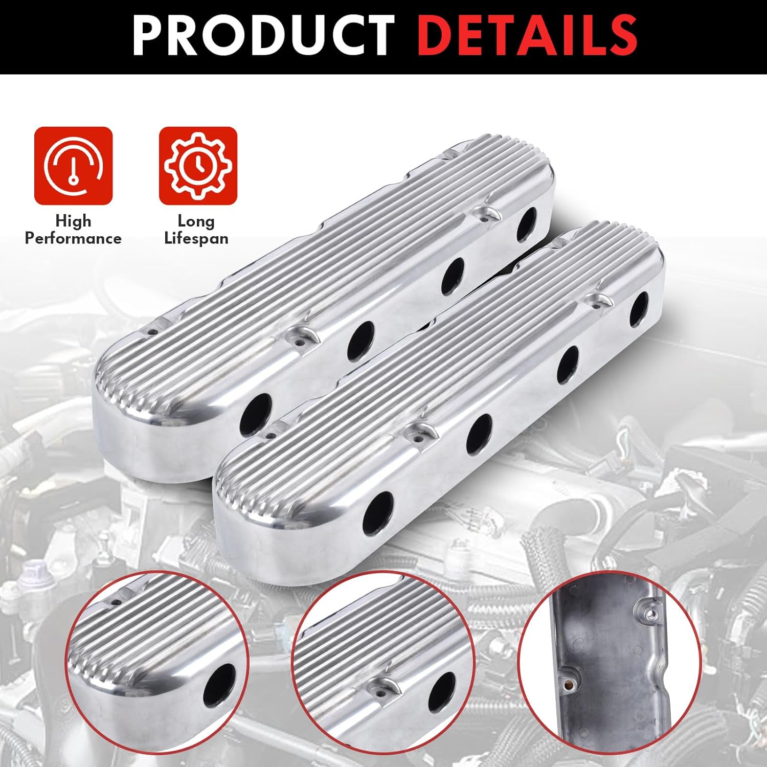 GOAT Engines LS Cast Aluminum Valve Covers with Coil Mounts