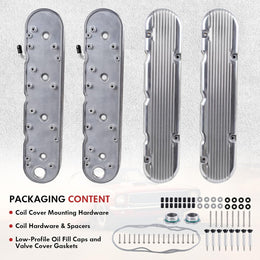 GOAT Engines LS Cast Aluminum Valve Covers with Coil Mounts