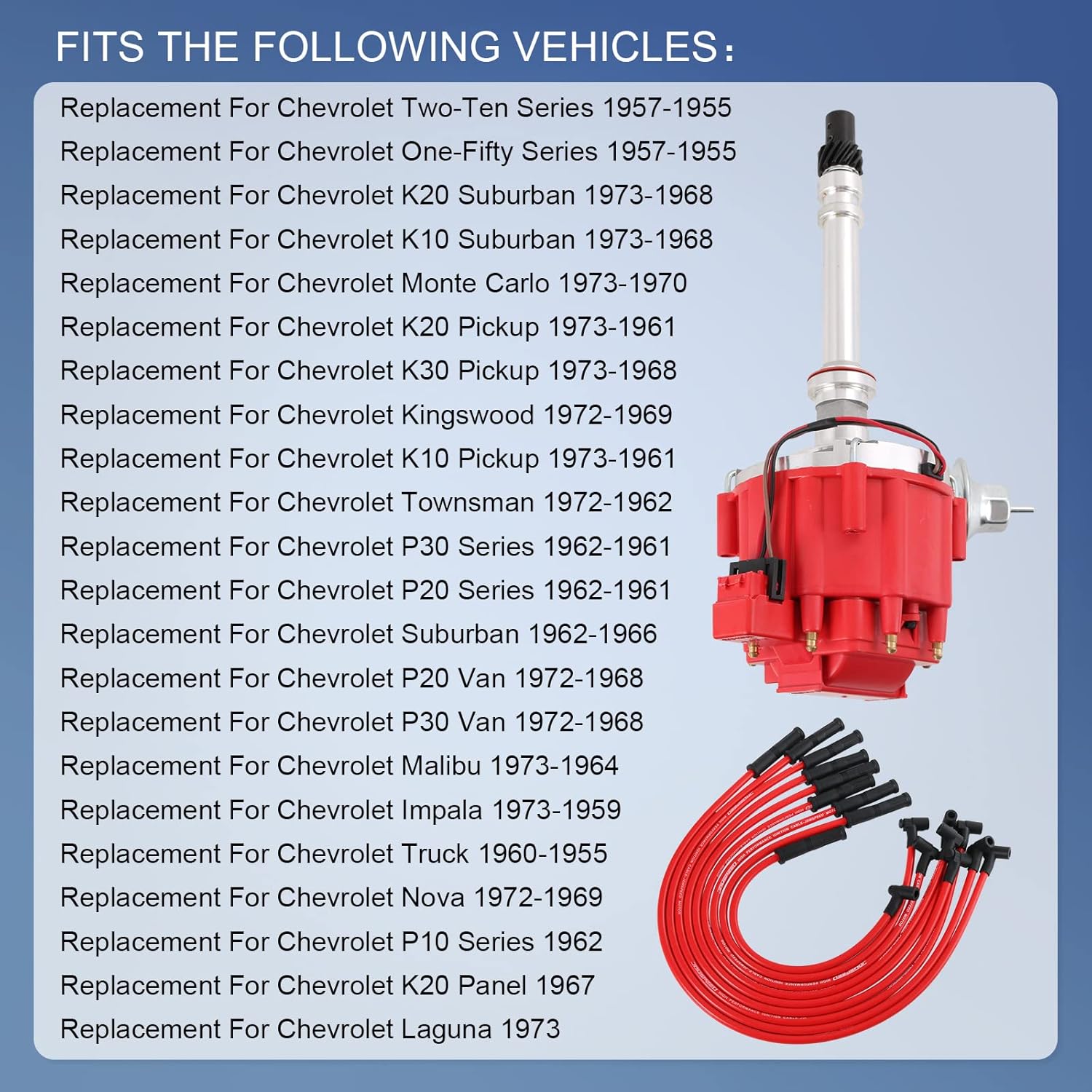 GOAT Engines SBC HEI Distributor & Spark Plug Wire Kit